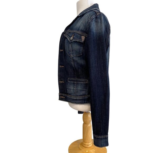 Silver jeans co. Women Vintage-Style Denim Jacket With Button Front & Contr - Picture 2 of 16